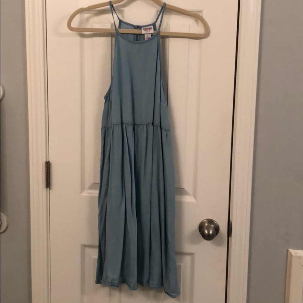 Target high neck chambray dress